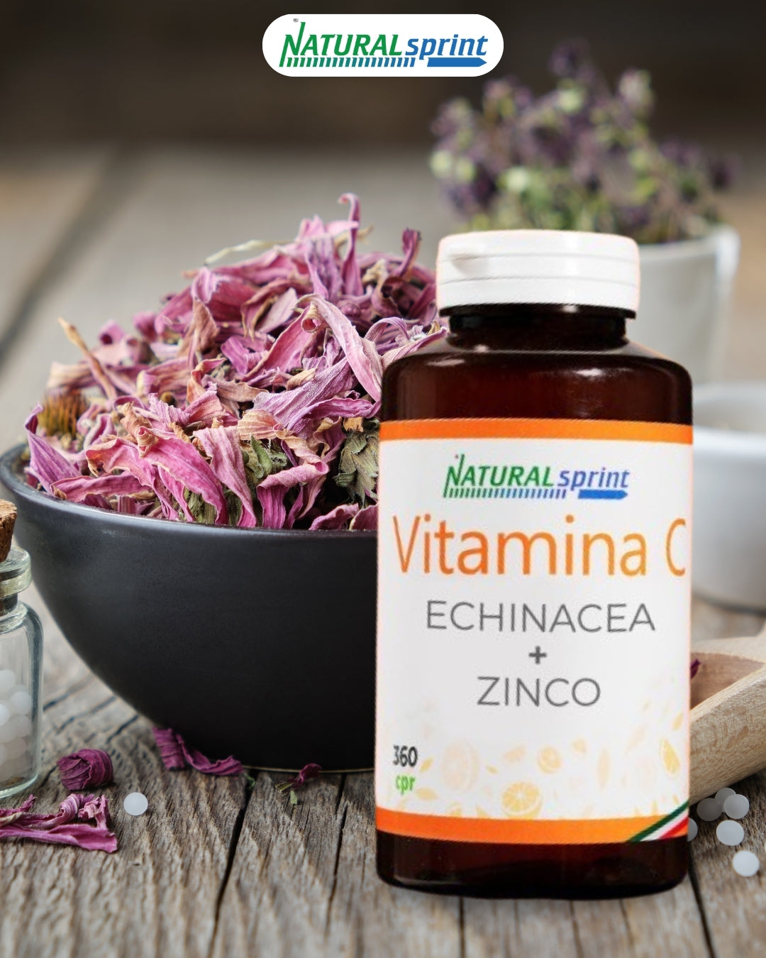 Vitamina C + ECHINACEA + Zinco – Alto Dosaggio