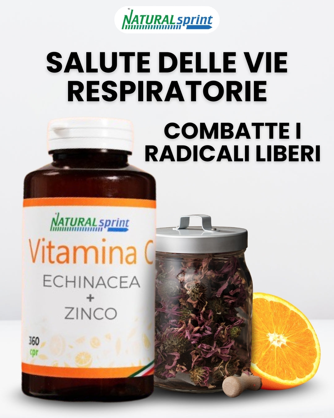 Vitamina C + ECHINACEA + Zinco – Alto Dosaggio