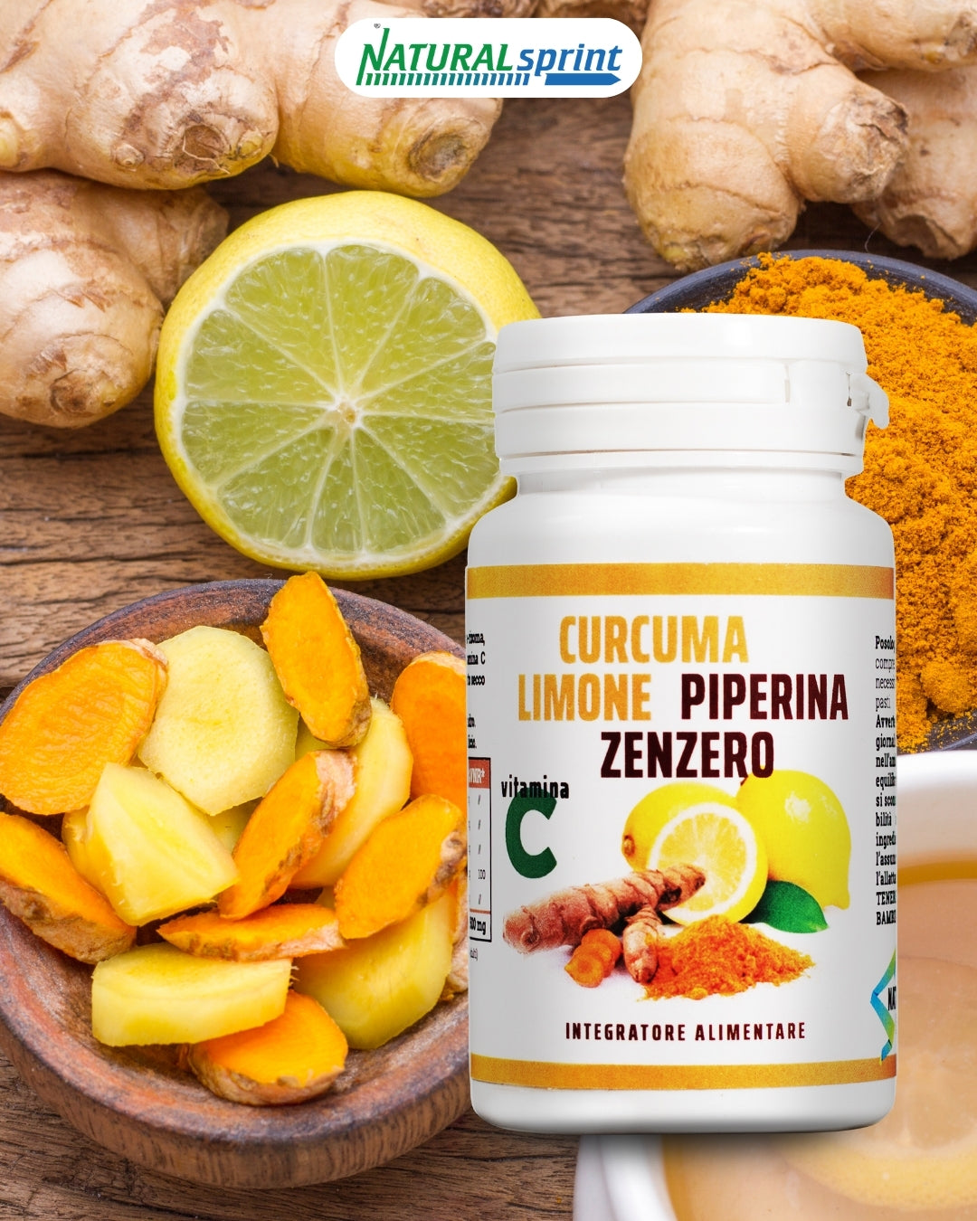 Curcuma Limone Piperina Zenzero + Vitamina C