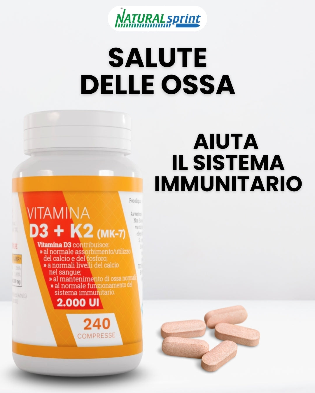 Vitamina D3 2000 UI + 200 µg Vitamina K