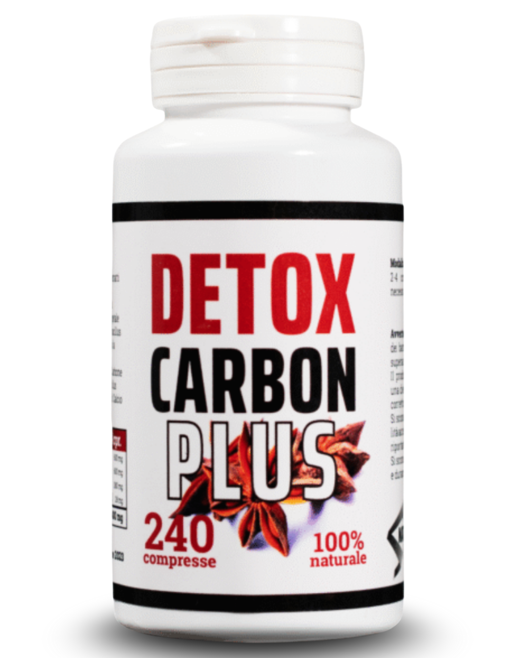 DETOX Carbon PLUS 240 con Fermenti Lattici Lactobacillus
