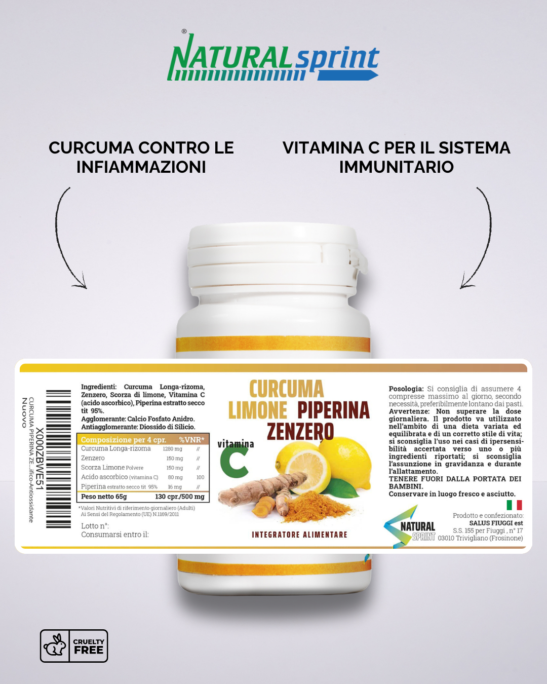 Curcuma Limone Piperina Zenzero + Vitamina C