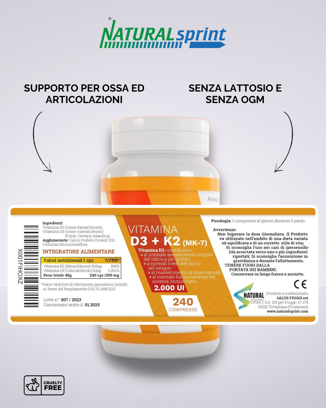 Vitamina D3 2000 UI + 200 µg Vitamina K