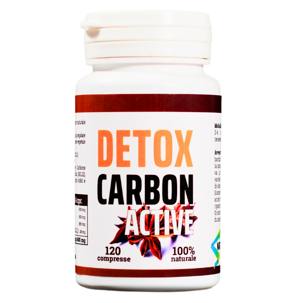 DETOX con Fermenti Lattici Carbon Active 120 Compresse