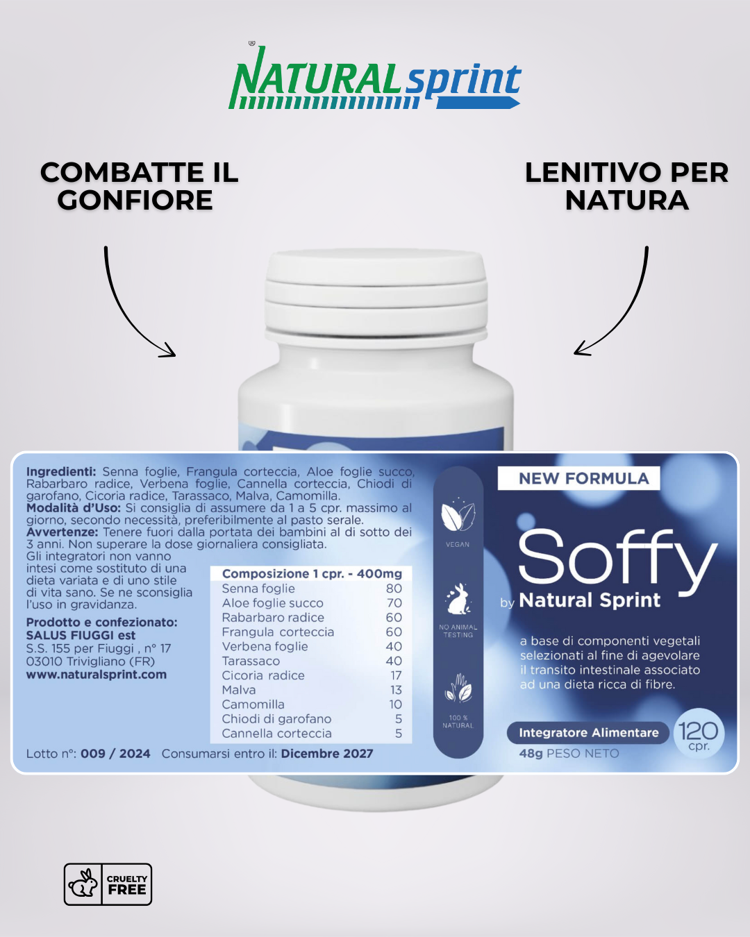 SOFFY - Integratore per il transito intestinale - 90 CPR