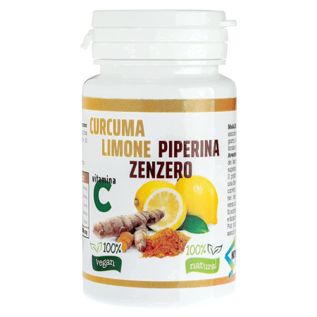 Curcuma Limone Piperina e Zenzero con Vitamina C