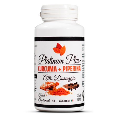 Curcumina e Piperina Alto Dosaggio - Platinum Plus