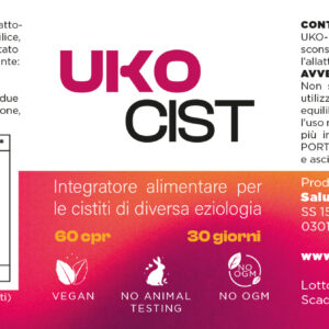 UKOCist per Cistite e benessere delle vie urinarie etichetta
